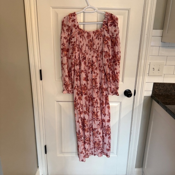 New! Free People Jaymes Midi Dress in Lilac Combo 31215 - Picture 11 of 16